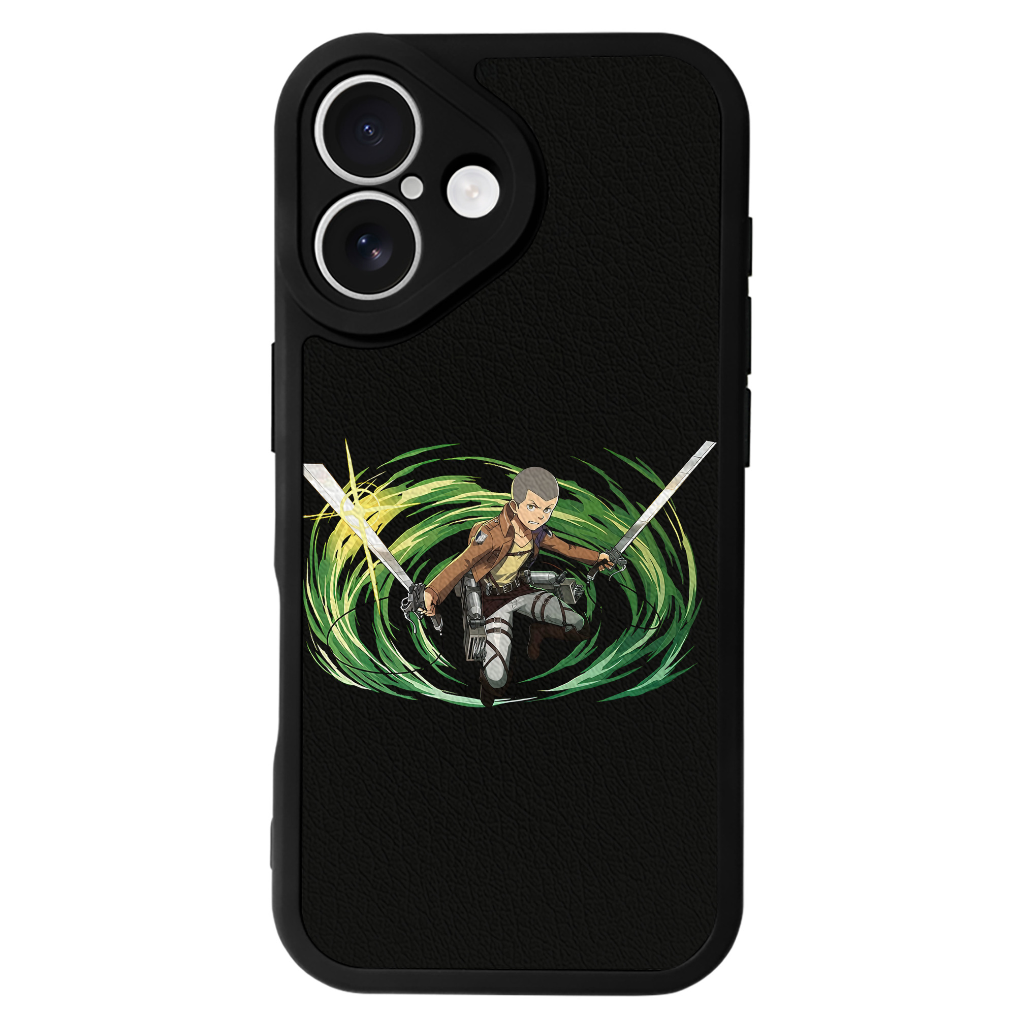 （画像用） 進撃の巨人 コニー·スプリンガー Attack on Titan Connie Springer 【iPhone 16シリーズ対応】シリコンスマホケース（レザー調） 材質：シリコン